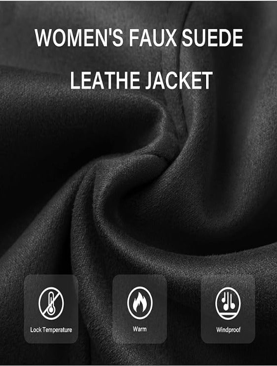 Bellivera Faux Leather Coat-8831ABlack-001-Detail