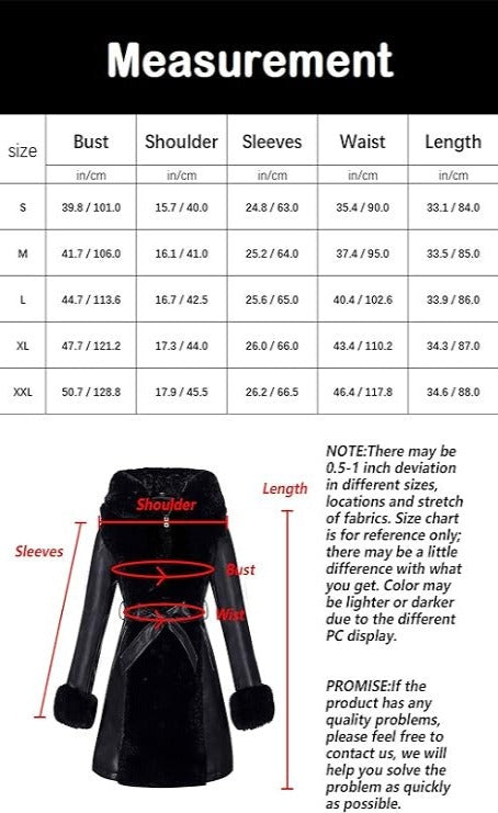 Bellivera Fleece Jacket-088Black-Measurement