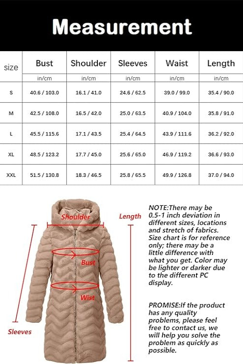 Bellivera Fleece Jacket-120757Apricot-Measurement