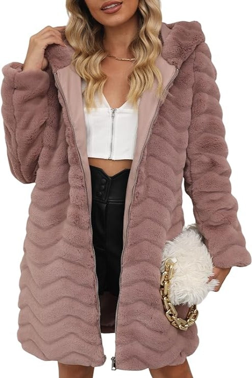 Bellivera faux cheap fur coat