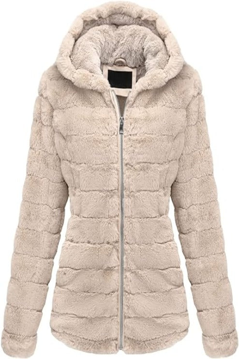 Bellivera Fleece Jacket-1801Beige-001-Front