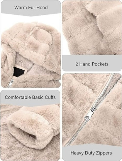 Bellivera Fleece Jacket-1801Beige-002-Detail