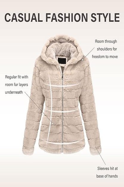 Bellivera Fleece Jacket-1801Beige-002-Front