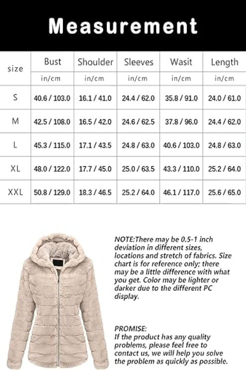 Bellivera Fleece Jacket-1801Beige-Measurement