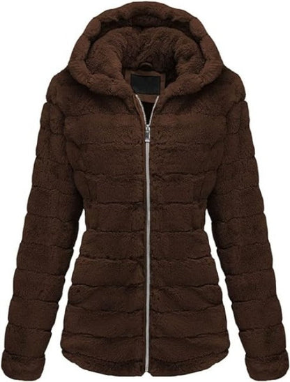 Bellivera Fleece Jacket-1801Brown-001-Front