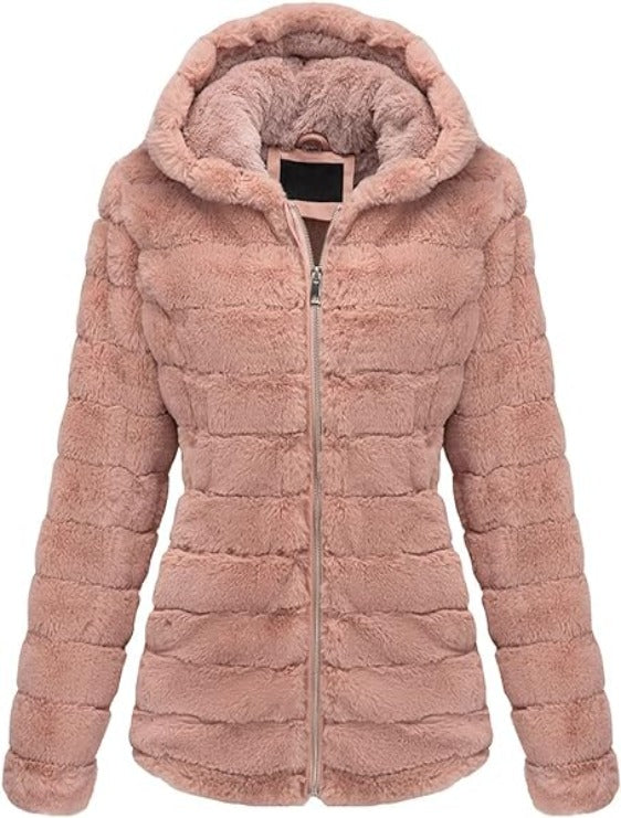 Bellivera Fleece Jacket-1801Pink-001-Front