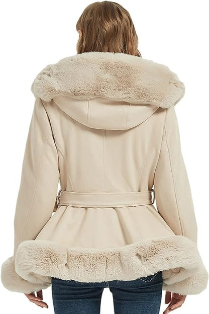 Bellivera Fleece Jacket-216Beige-001-Back