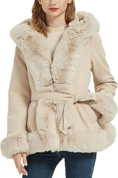 Bellivera Fleece Jacket-216Beige-003-Front