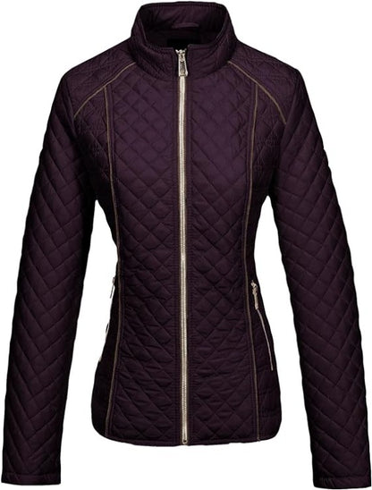 Bellivera Puffer Jacket-087Purple-001-Front