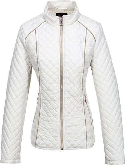 Bellivera Puffer Jacket-087White-002-Front