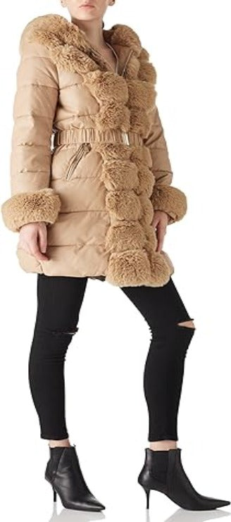 Bellivera Puffer Jacket-12105Apricot-001-Side