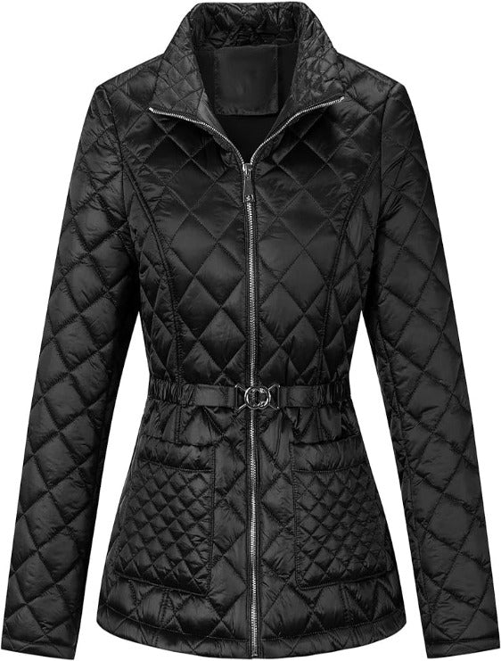 Bellivera Puffer Jacket-12119Black-002-Front