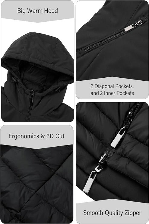 Bellivera Puffer Jacket-207Black-003-Detail