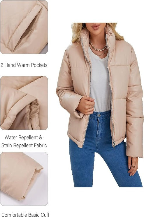 Bellivera Puffer Jacket-215001Beige-002-Detail