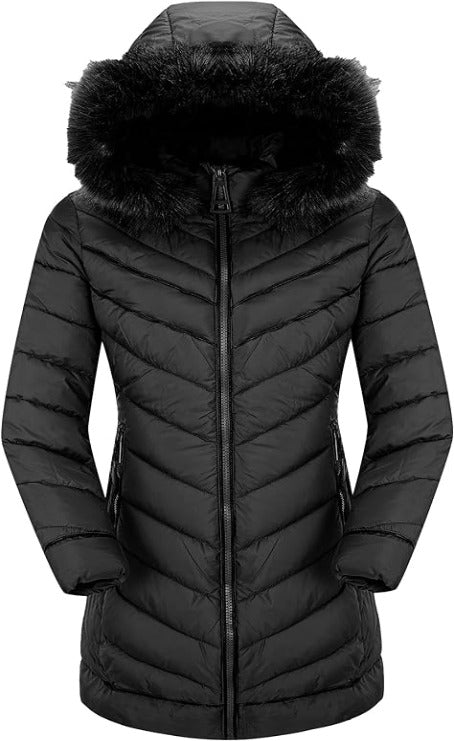 Bellivera Puffer Jacket-23707Black-001-Front