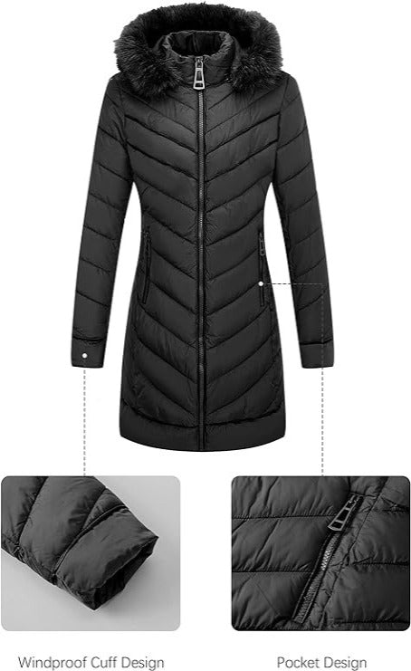 Bellivera Puffer Jacket-23707Black-002-Detail