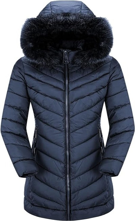 Bellivera Puffer Jacket-23707Blue-001-Front