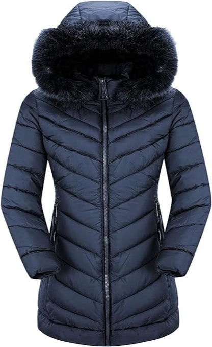 Bellivera Puffer Jacket-23707Blue-001-Front