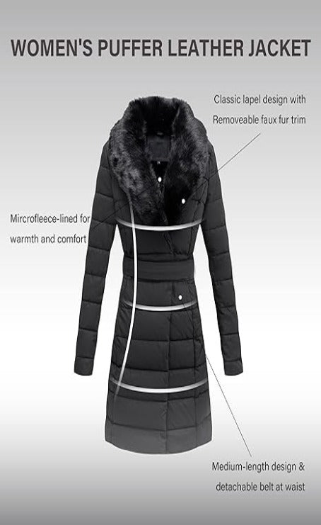 Bellivera Puffer Jacket-5527Black-003-Front