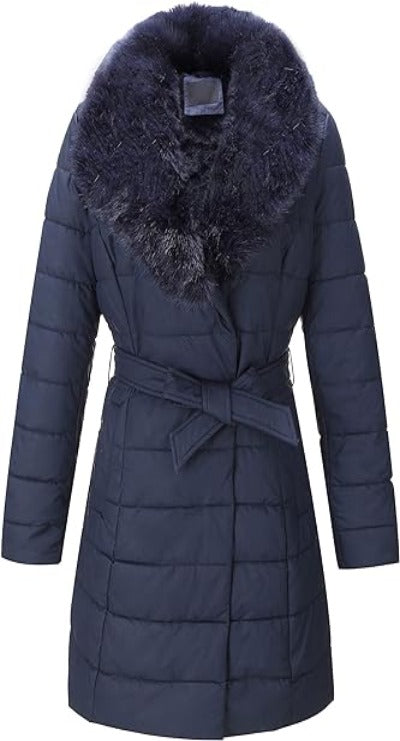 Bellivera Puffer Jacket-5527Blue-001-Front