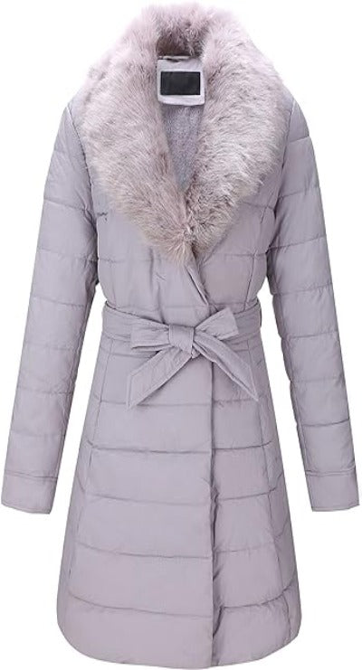 Bellivera Puffer Jacket-5527Gray-001-Front