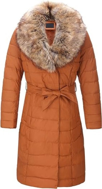 Bellivera Puffer Jacket-5528Camel-001-Front