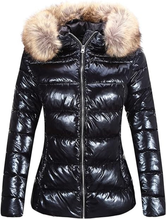 Bellivera Puffer Jacket-7695Black-001-Front