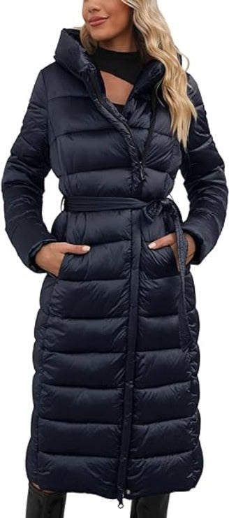 Bellivera Puffer Jacket-7734Blue-001-Front