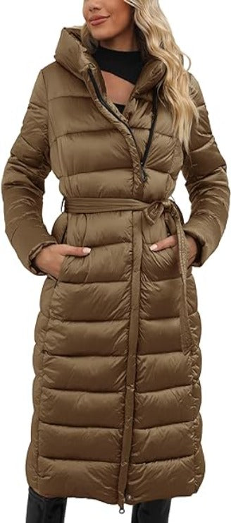 Bellivera Puffer Jacket-7734Camel-001-Front