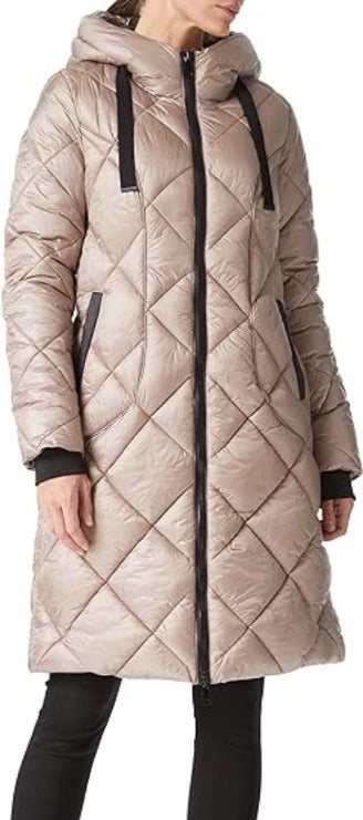 Bellivera Puffer Jacket-7735Champagne-001-Front