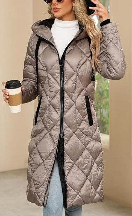 Bellivera Puffer Jacket-7735Cream-002-Front