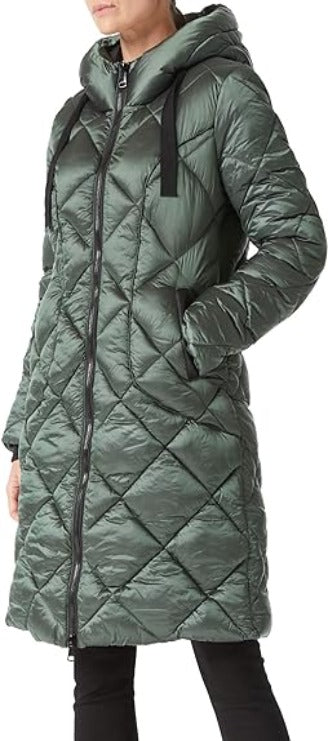 Bellivera Puffer Jacket-7735Green-001-Front