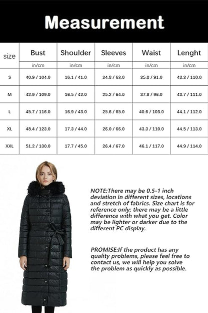 Bellivera Puffer Jacket-7761Black-Measurement