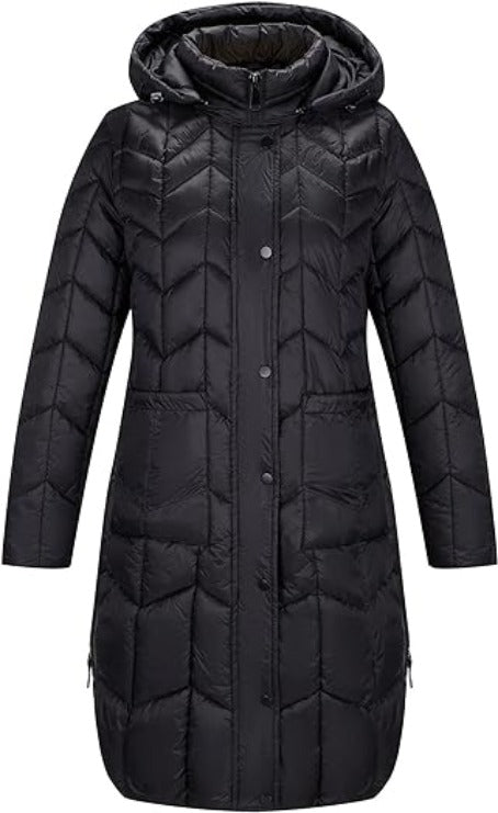 Bellivera Puffer Jacket-7766Black-001-Front