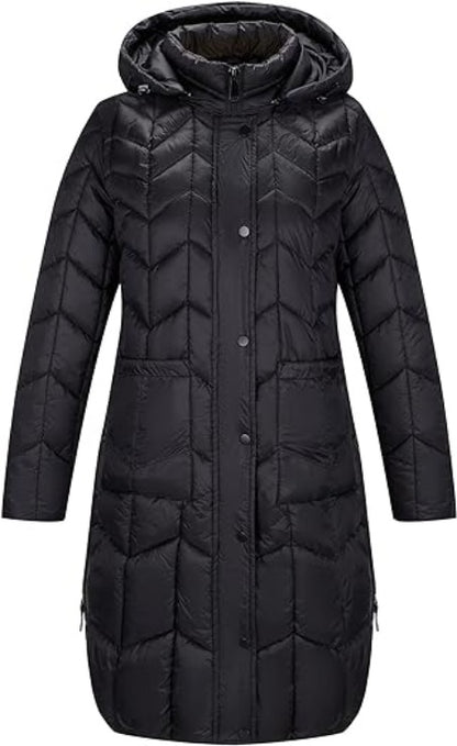 Bellivera Puffer Jacket-7766Black-001-Front