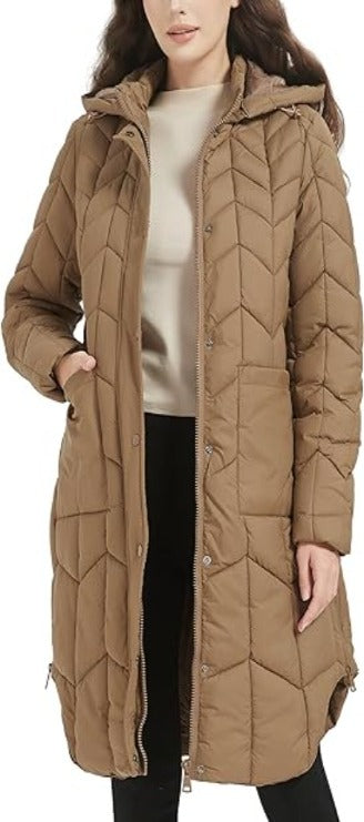 Bellivera Puffer Jacket-7766Camel-001-Front